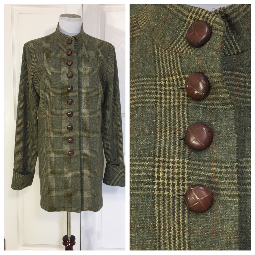 Soft Surrounding Wool blend Plaid Jacket